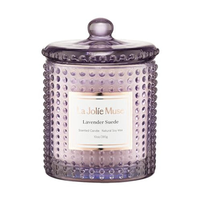 LA JOLIE MUSE Candle, Lavender Aromatherapy Candle,75 Hours Long Burning, 10 oz