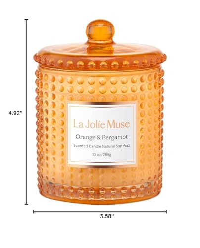 LA JOLIE MUSE Candle, Lavender Aromatherapy Candle,75 Hours Long Burning, 10 oz