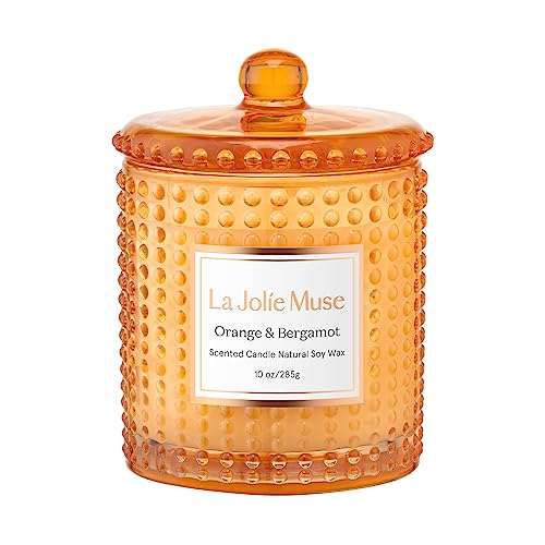 LA JOLIE MUSE Candle, Lavender Aromatherapy Candle,75 Hours Long Burning, 10 oz