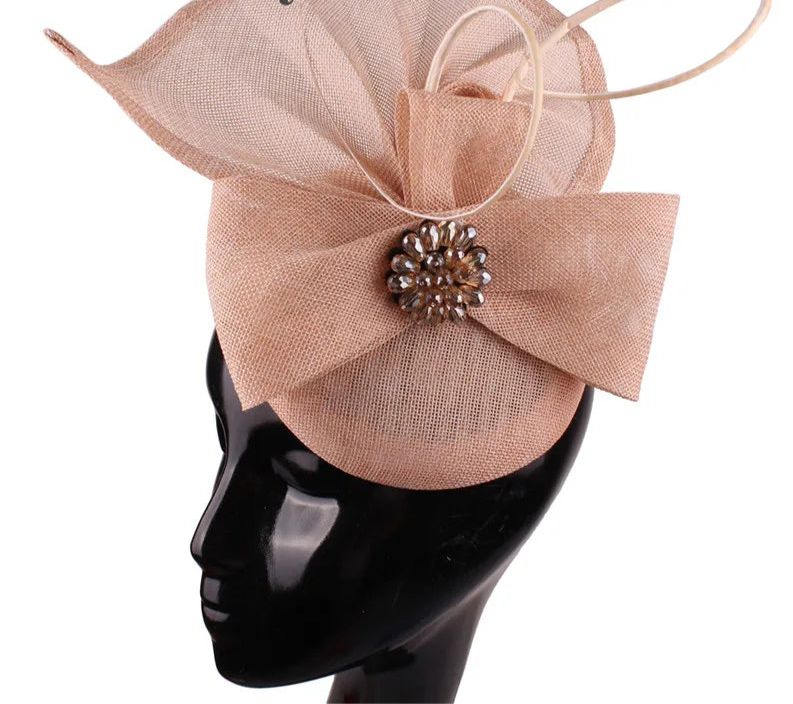 Flower Fascinator Hats Chapeau Cap Hair Accessories