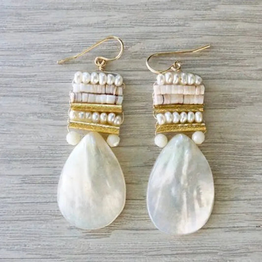 New Shell Drop Earrings  Pearl