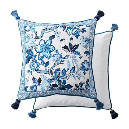 Cushion Cover Blue And White