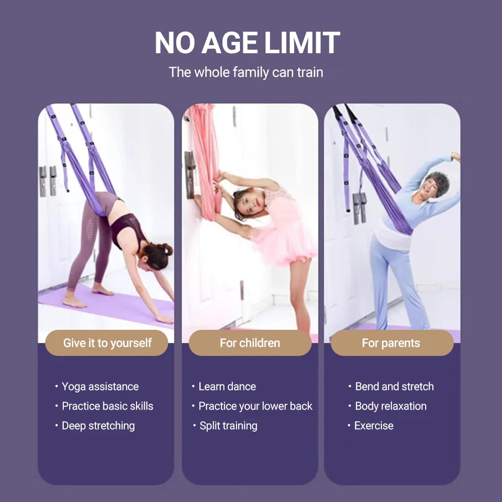 Aerial Yoga Strap Pull Rope Woman Hammock