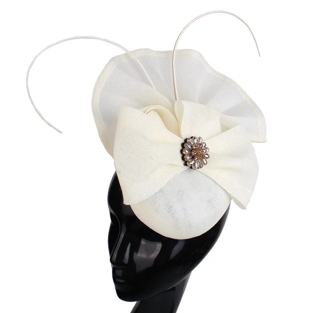 Flower Fascinator Hats Chapeau Cap Hair Accessories