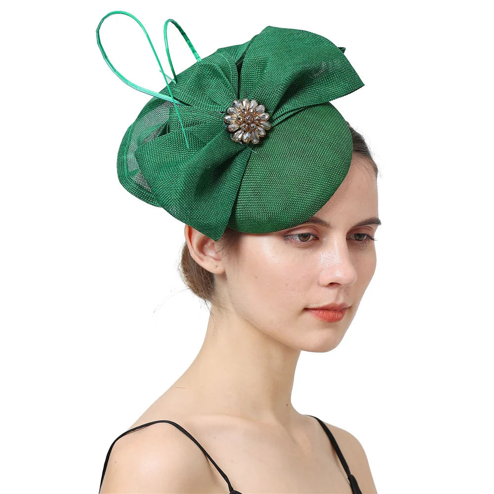 Flower Fascinator Hats Chapeau Cap Hair Accessories