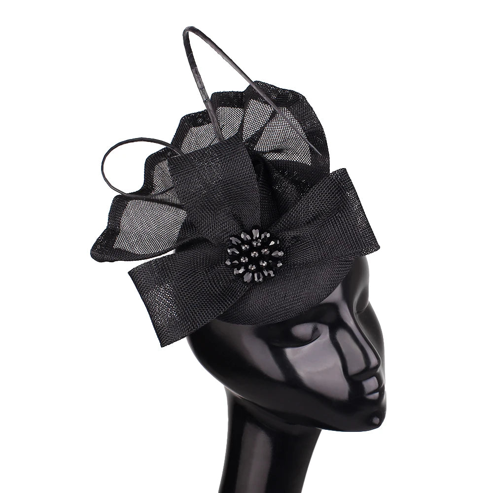 Flower Fascinator Hats Chapeau Cap Hair Accessories