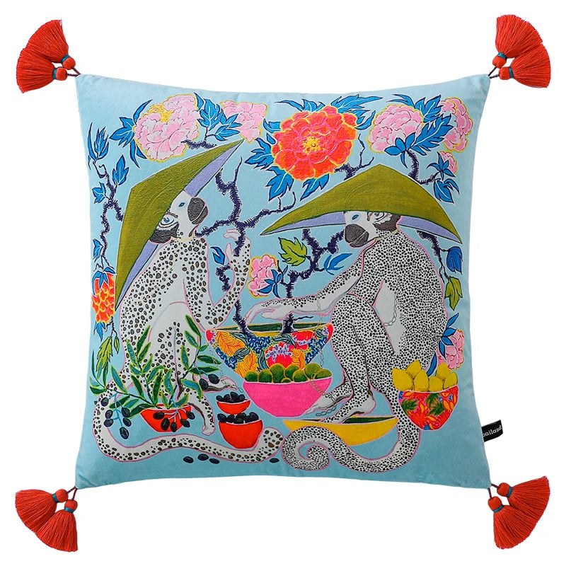 Luxury  Animals Decorative  Velvet Pillowcase