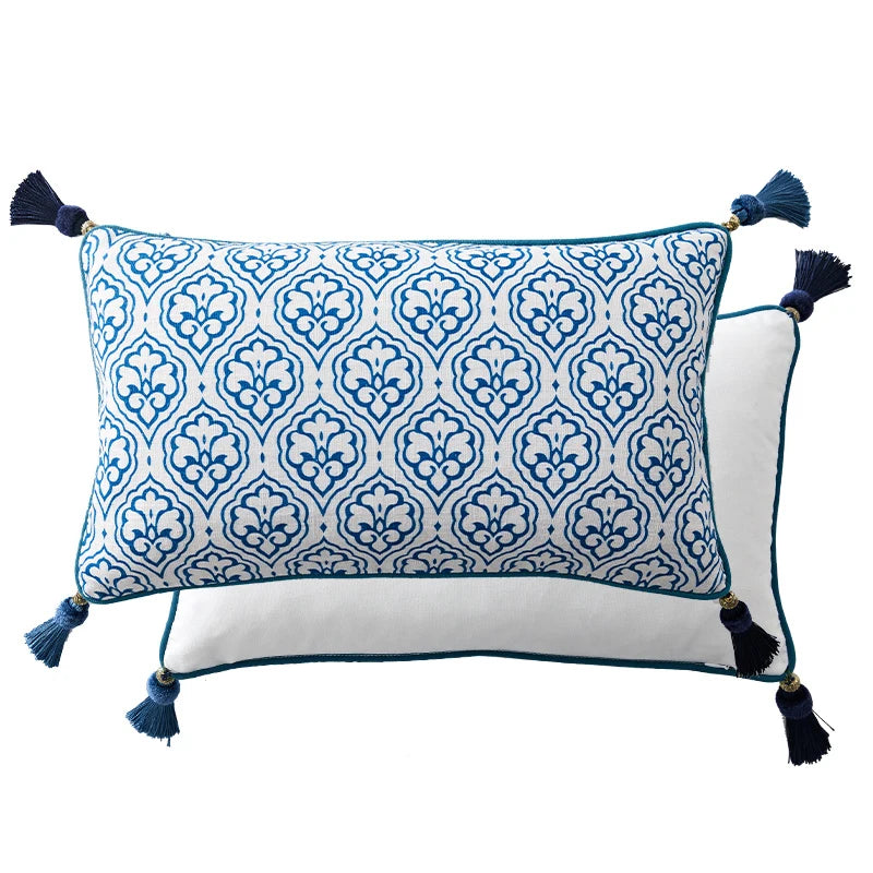 Cushion Cover Blue And White