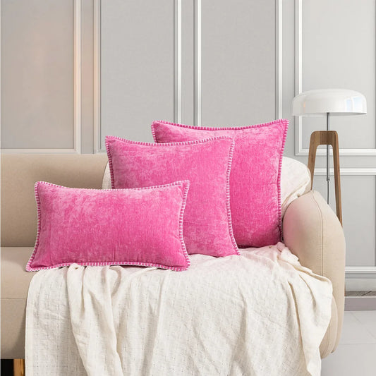 Pink Velvet Cushion Cover Soft