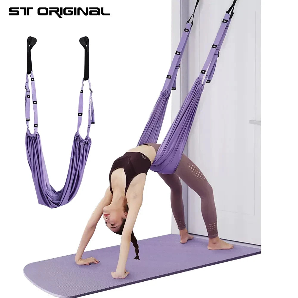 Aerial Yoga Strap Pull Rope Woman Hammock