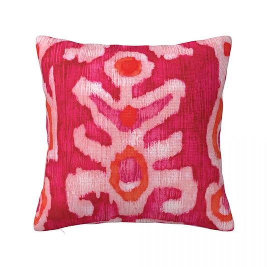 Pink & Orange Tribal Ikat Pillowcase Cushion Cover